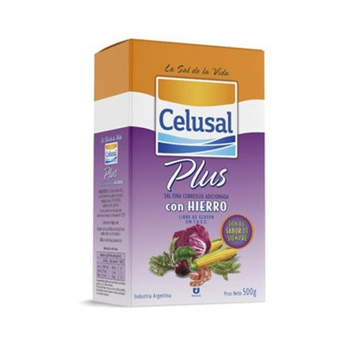 Sal Fina de Mesa Celusal Plus con Hierro en Estuche 500g