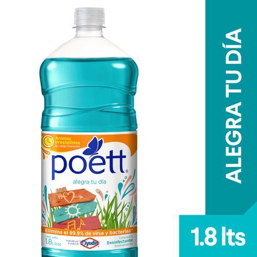 Limpiador Líquido Poett Desinfectante Alegra Tu Día
