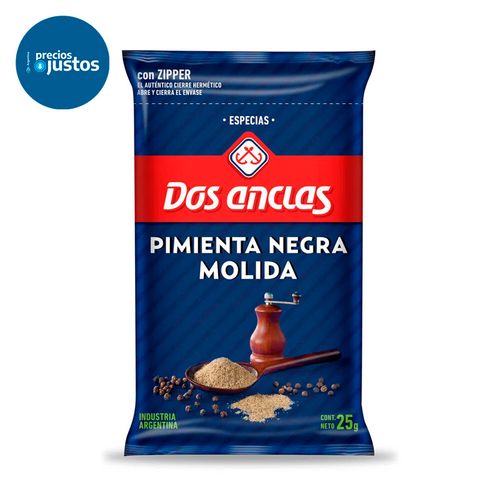 Pimienta Negra Molida Dos Anclas 25g