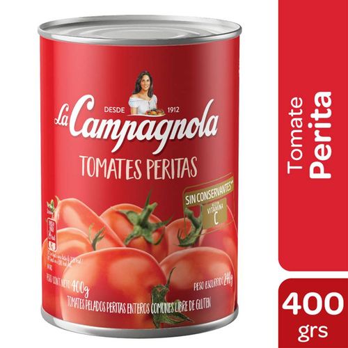 Tomate Perita La Campagnola en Lata Abre Fácil 400g