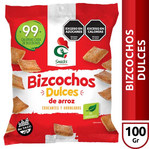 Bizcochos de Arroz Gallo Snacks Dulces 100g