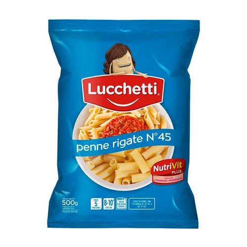 Fideos Lucchetti Penne Rigate N°45 500g