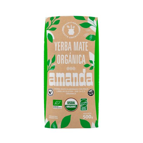 Yerba Mate Amanda Con Palo Orgánica 500g