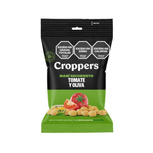 Maní Croppers Crocante Sabor Tomate y Oliva 85g