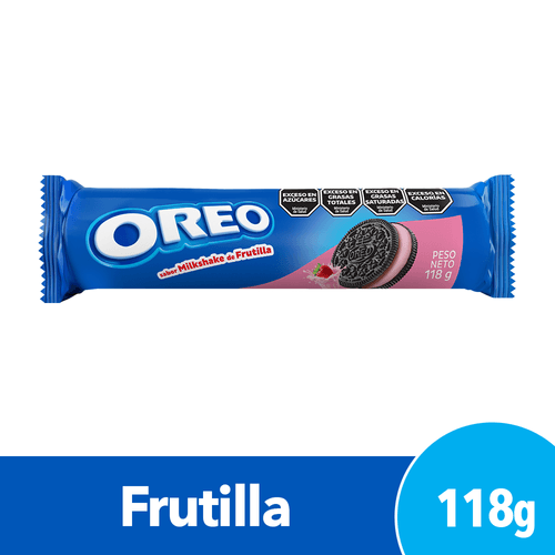 Galletitas Oreo Rellenas Con Crema De Frutilla 118g