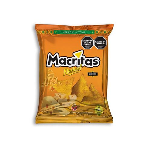 Nachos Macritas Sabor Queso Gluten Free 150g