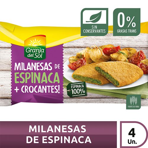 Milanesas de Espinaca Granja del Sol x 4u
