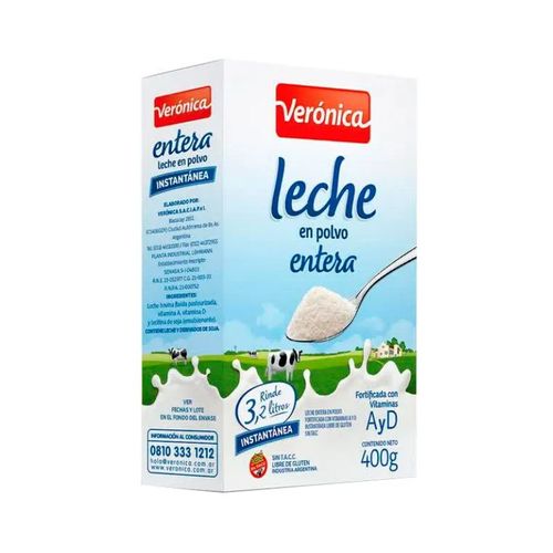 Leche Verónica En Polvo Entera 400g