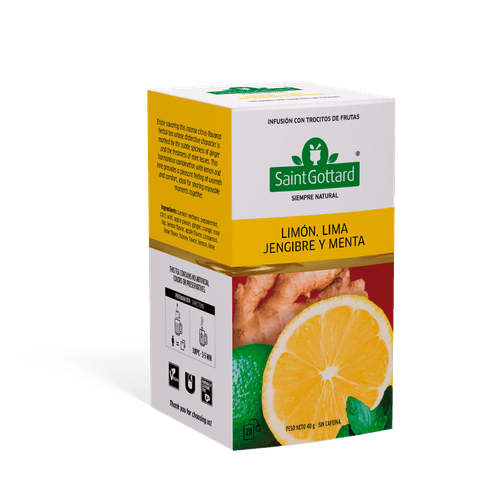 Té Limón, Lima, Jengibre y Menta Saint Gottard x 20Un