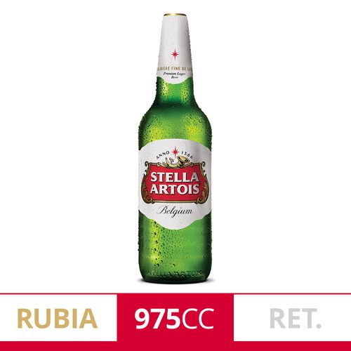 Cerveza Stella Artois Pura Malta 975ml Retornable