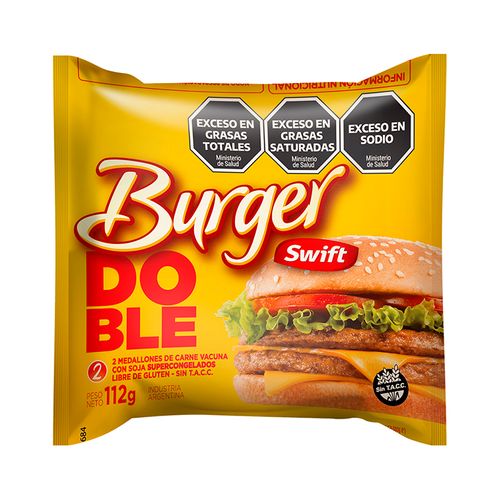 Hamburguesas de Carne Swift Doble x 2u