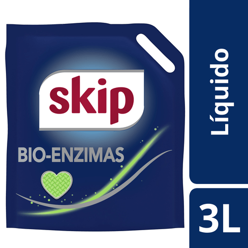 Jabón Líquido Skip Para Ropa Bio Enzimas Doy Pack 3Litros