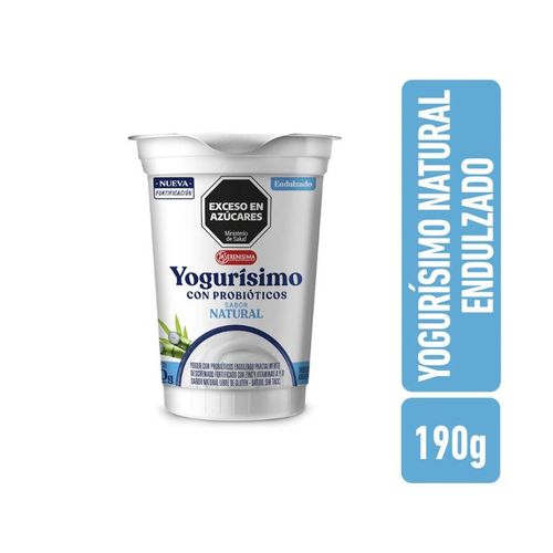 Yogur Yogurísimo Griego Natural Endulzado 190g