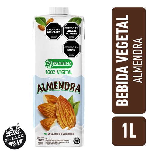 Bebida 100% Vegetal La Serenísima Almendra 1L