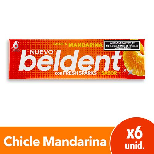 Chicles Beldent Sabor Mandarina x 6u
