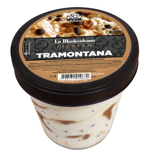 Helado de Tramontana Premium La Montevideana 500g