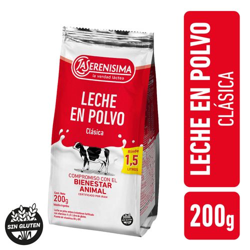 Leche en Polvo La Serenisima Entera 200gr