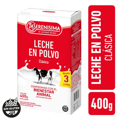 Leche La Serenísima Entera en Polvo 400g