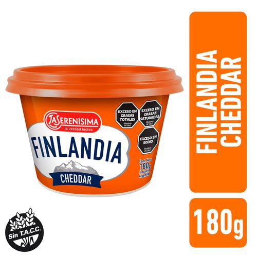 Queso Untable Finlandia Cheddar 180g