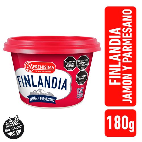 Queso Untable Finlandia Jamón Parmesano 180g