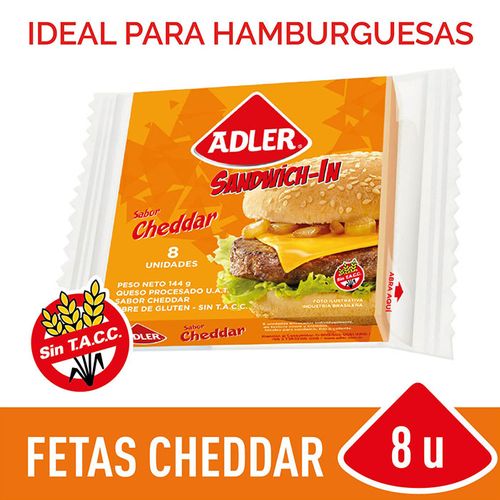 Queso Cheddar Adler en Fetas x 8u