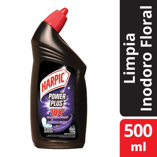 Limpiador para Inodoros fragancia Frescura Floral Harpic Power Plus 500mm