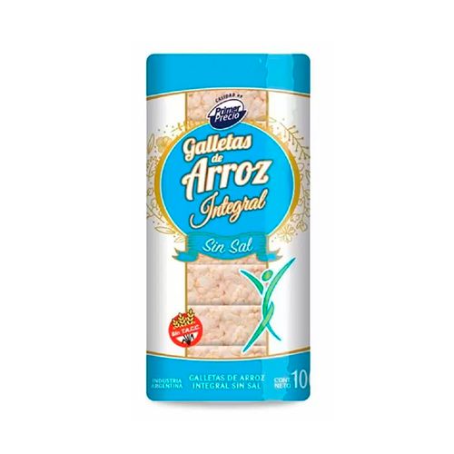 Galletas Arroz Primer Precio Integral Sin Sal 100g
