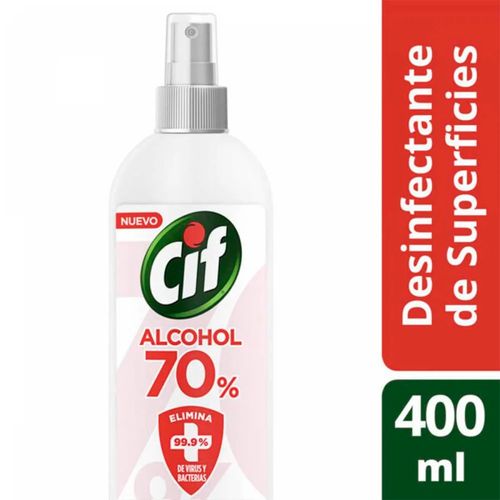 Desinfectante Cif Superficies Alcohol 70% Spray 400Ml