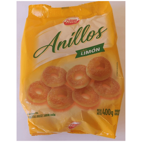 Anillos Primer Precio De Limón Azucarados 400g