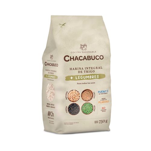 Harina Chacabuco Integral de Trigo + Legumbres 750g