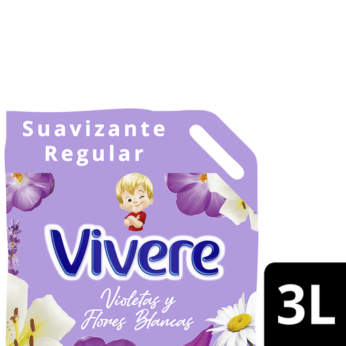 Suavizante Vivere Violetas Y Flores Blancas Doy Pack 3L