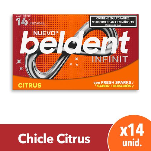 Chicles Beldent Infinit Citrus x 14u