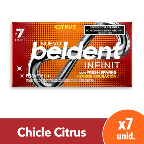 Chicles Beldent Infinit Citrus x 6u