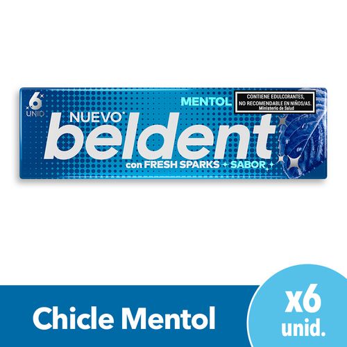 Chicles Beldent Mentol x 6u
