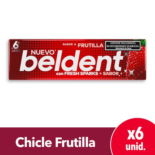 Chicles Beldent Frutilla x 6u