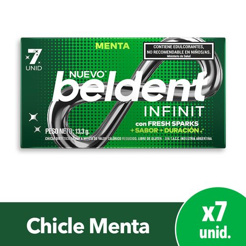 Chicles Beldent Infinit Menta x 7u