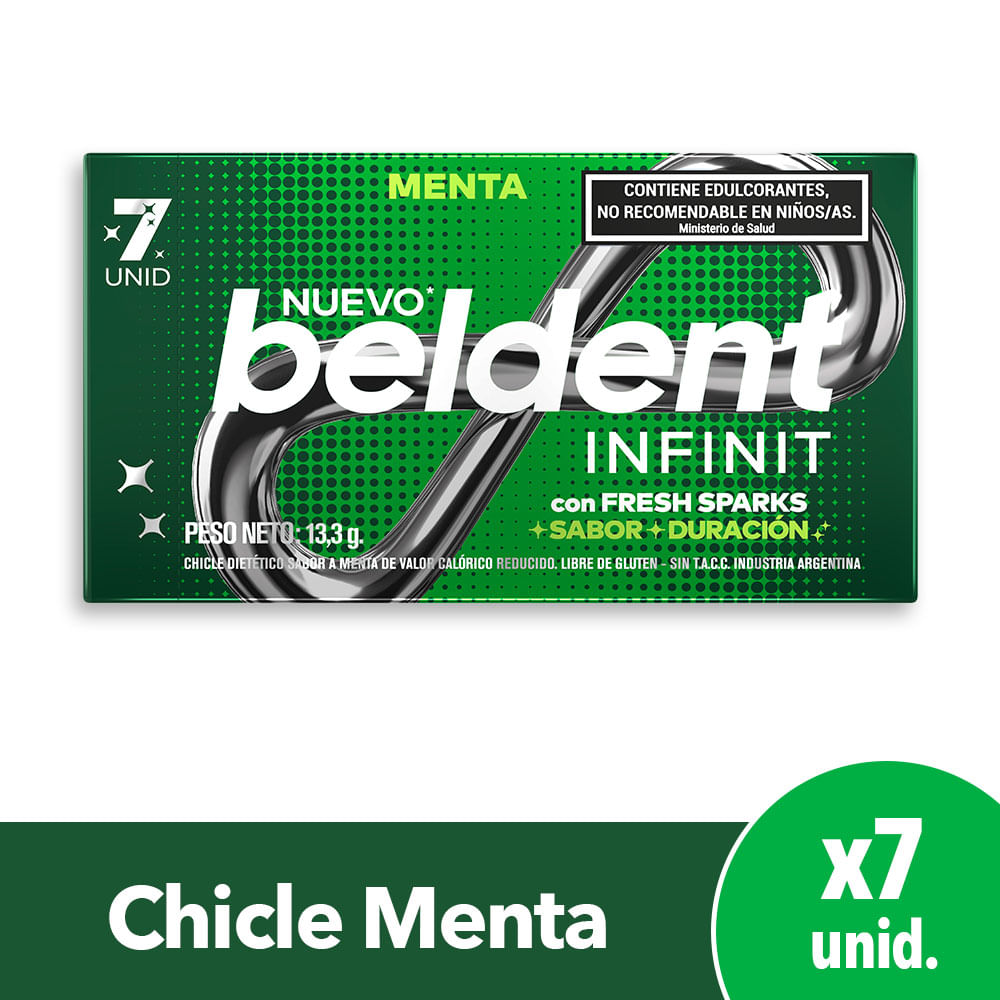 Chicles Beldent Infinit Menta x 7u