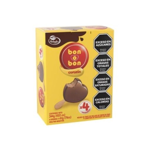 Helado Multipack Chocolate Y Crema De Maní Bon O Bon 244g