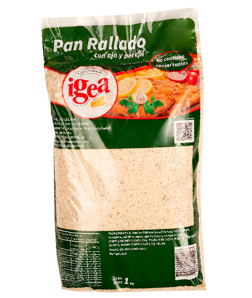 Pan Rallado Igea Con Ajo y Perejil 1Kg