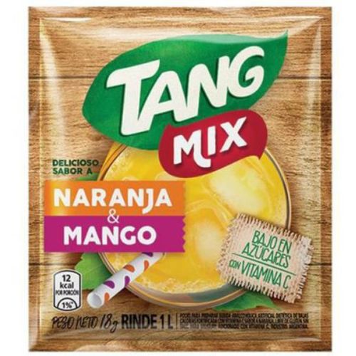 Jugo en Polvo Tang Sabor Naranja y Mango