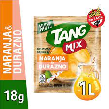 Jugo en Polvo Tang Sabor Naranja y Durazno