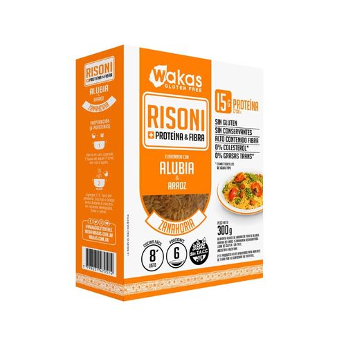 Fideos Apto Celíacos Risoni Wakas Zanahoria 300g