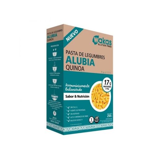Fideos Apto Celíacos Fusilli Wakas Alubia 250g