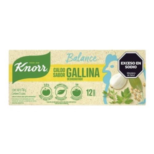 Caldo Knorr Balance de Gallina x 12 cubos