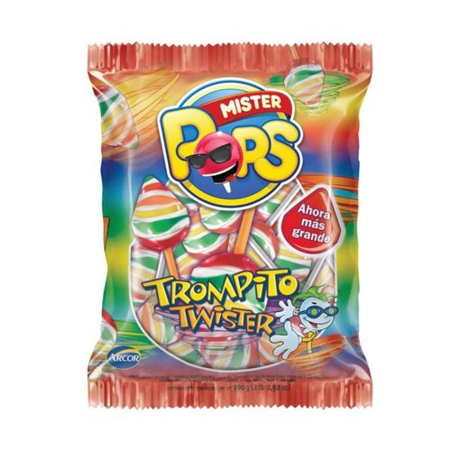 Chupetines Mister Pops Trompito Twister x 12u