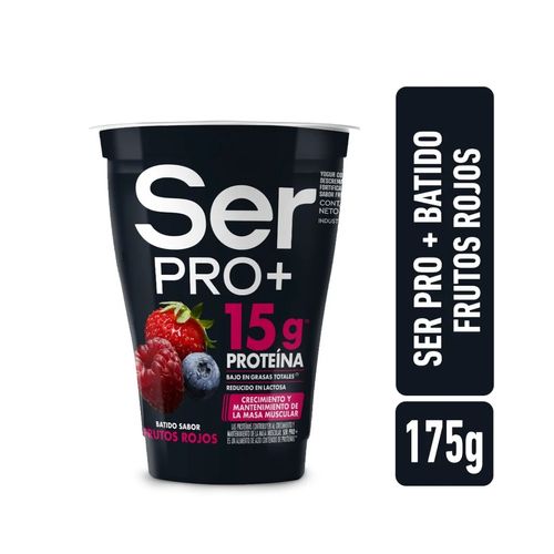 Yogur Batido Ser PRO+ Con Proteínas Sabor Frutos Rojos 175g