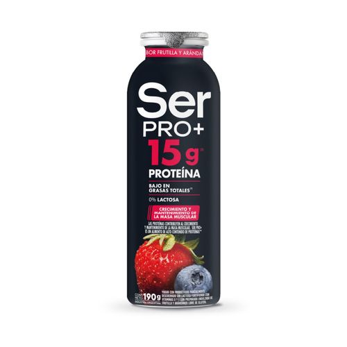 Yogur Bebible Ser PRO+ Con Proteínas Sabor Frutillas y Arándanos 190g