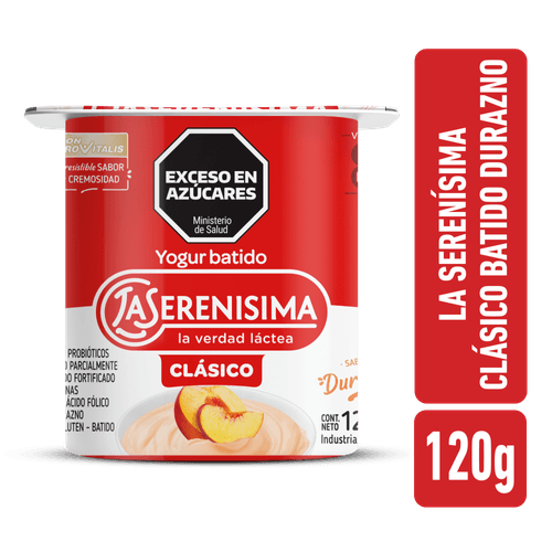 Yogur La Serenísima Entero Durazno 120g