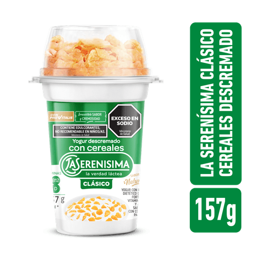 Yogur La Serenísima Descremado Con Cereales 157g
