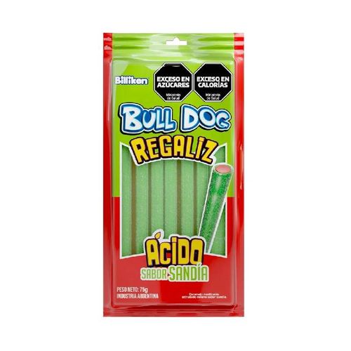 Caramelos Bull Dog Masticables Acidos de Sandia